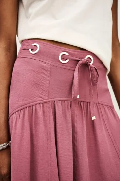 Ba&Sh DONIA jupe midi ROSE Sale