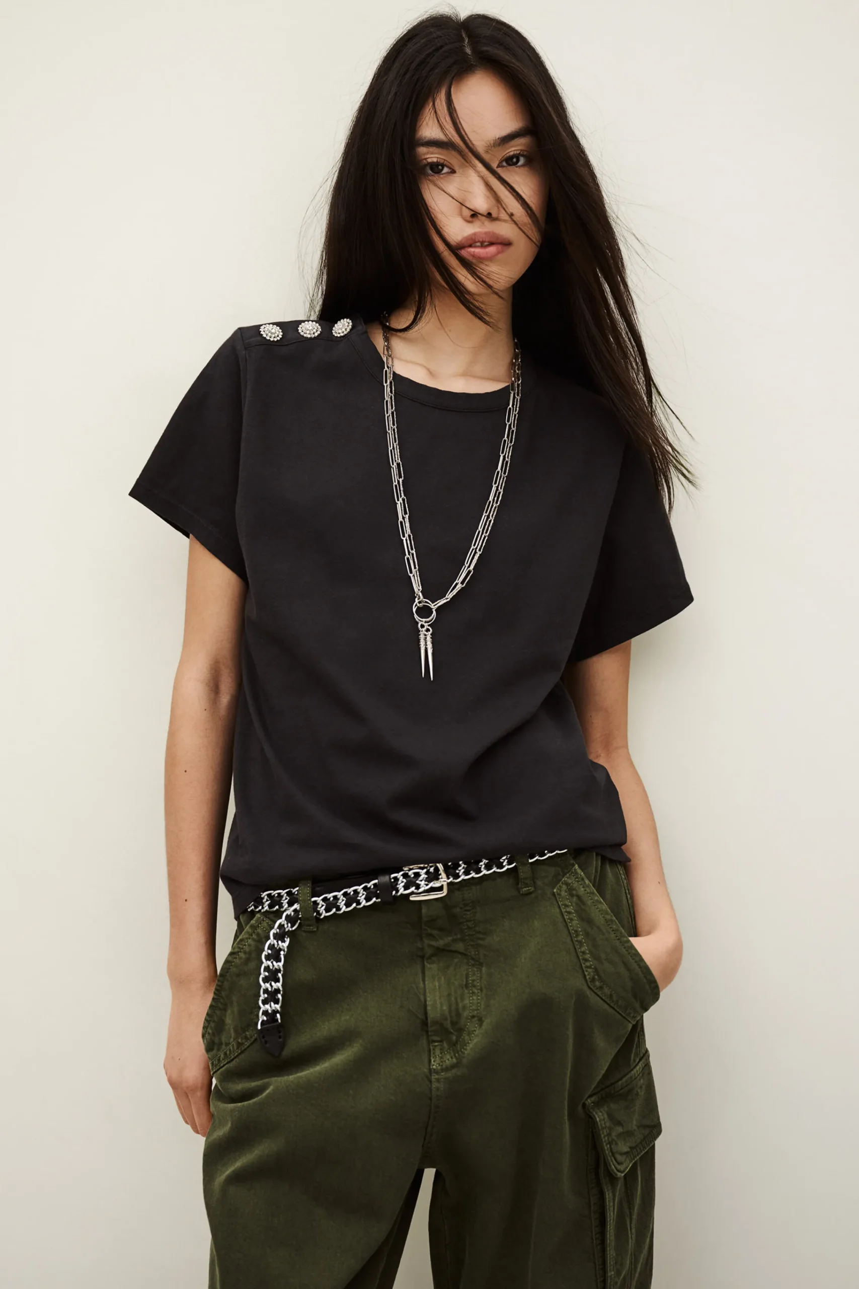 Ba&Sh ELMER tee-shirt manches courtes GRIS