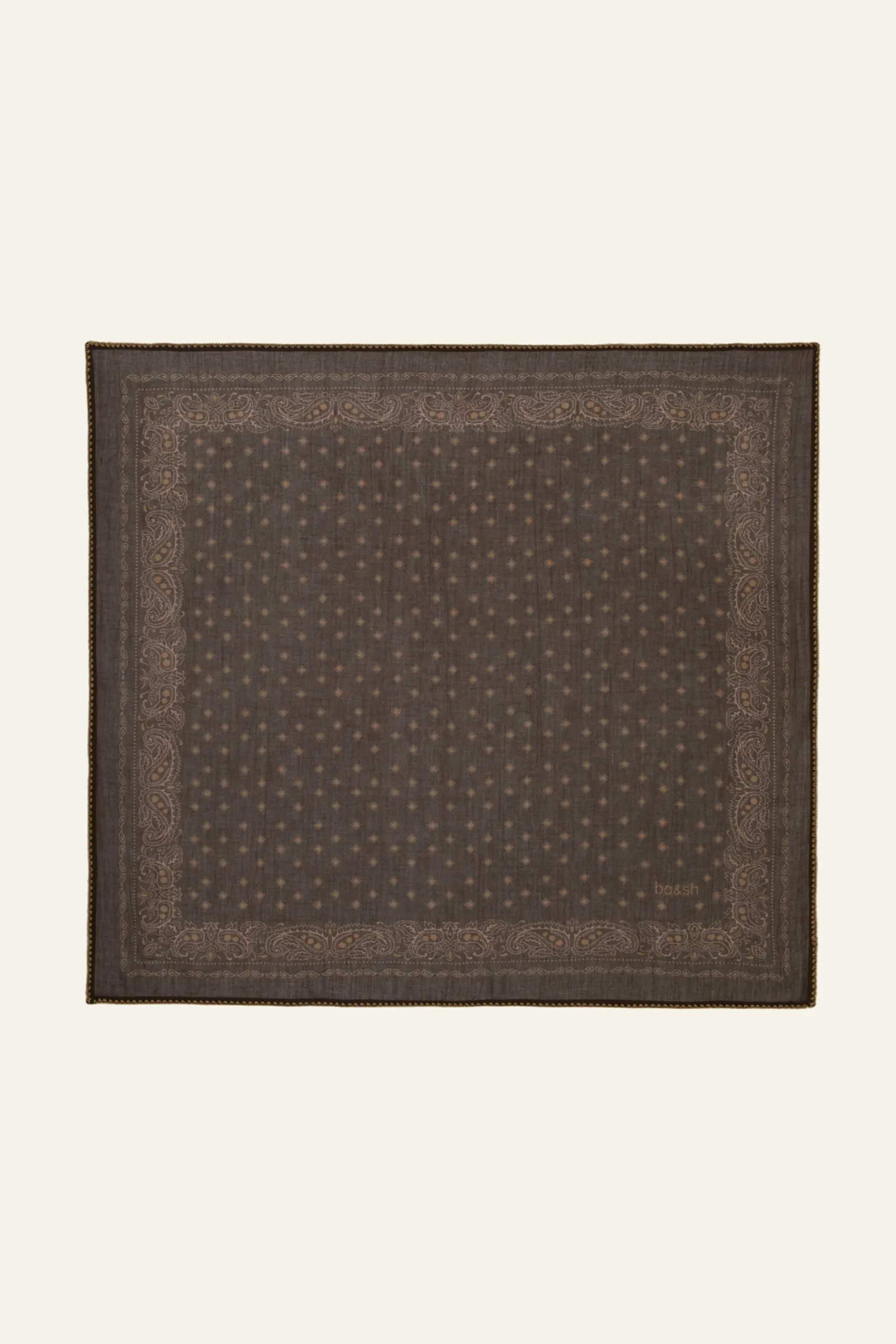 Ba&Sh FARY Foulard imprimé bandana MARRON Sale