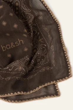 Ba&Sh FARY Foulard imprimé bandana MARRON Sale