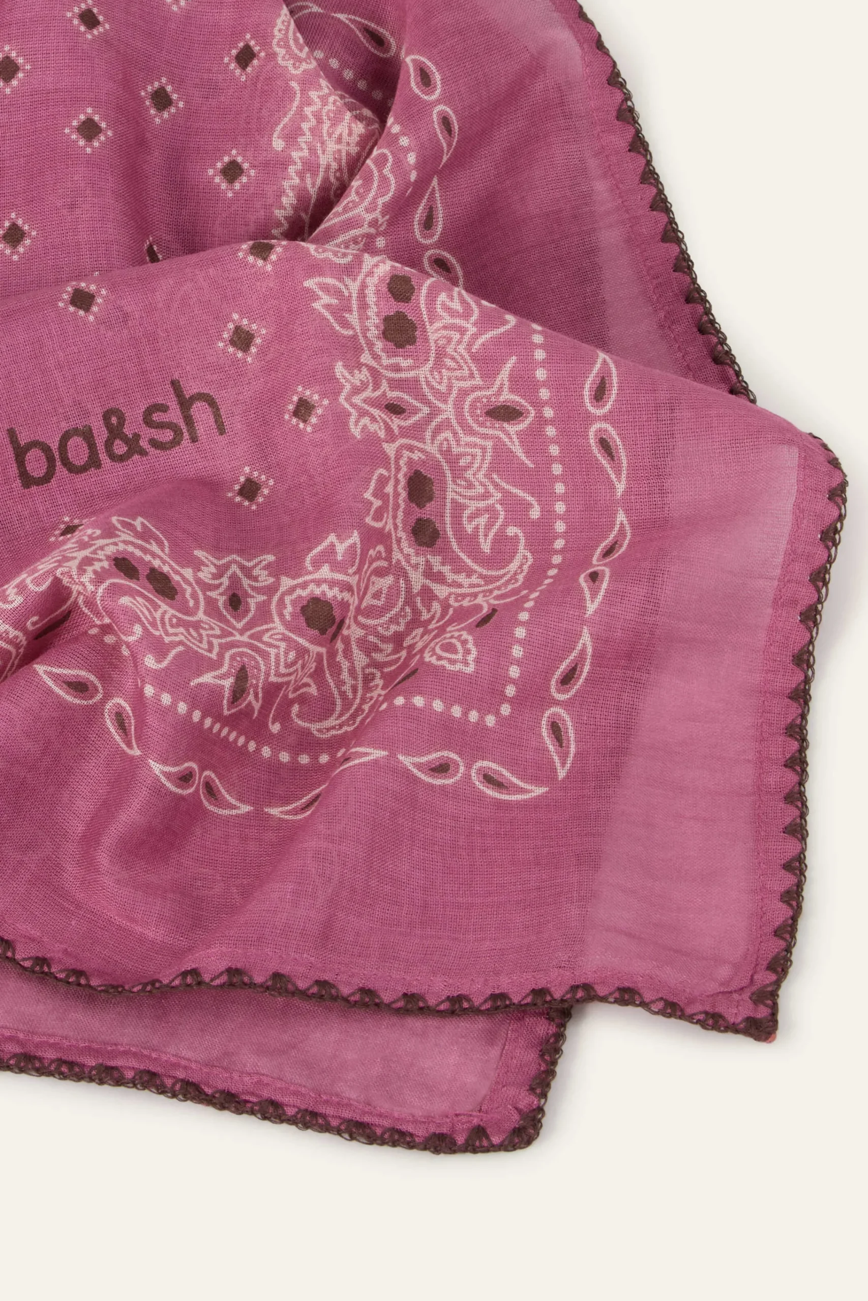 Ba&Sh FARY Foulard imprimé bandana ROSE New