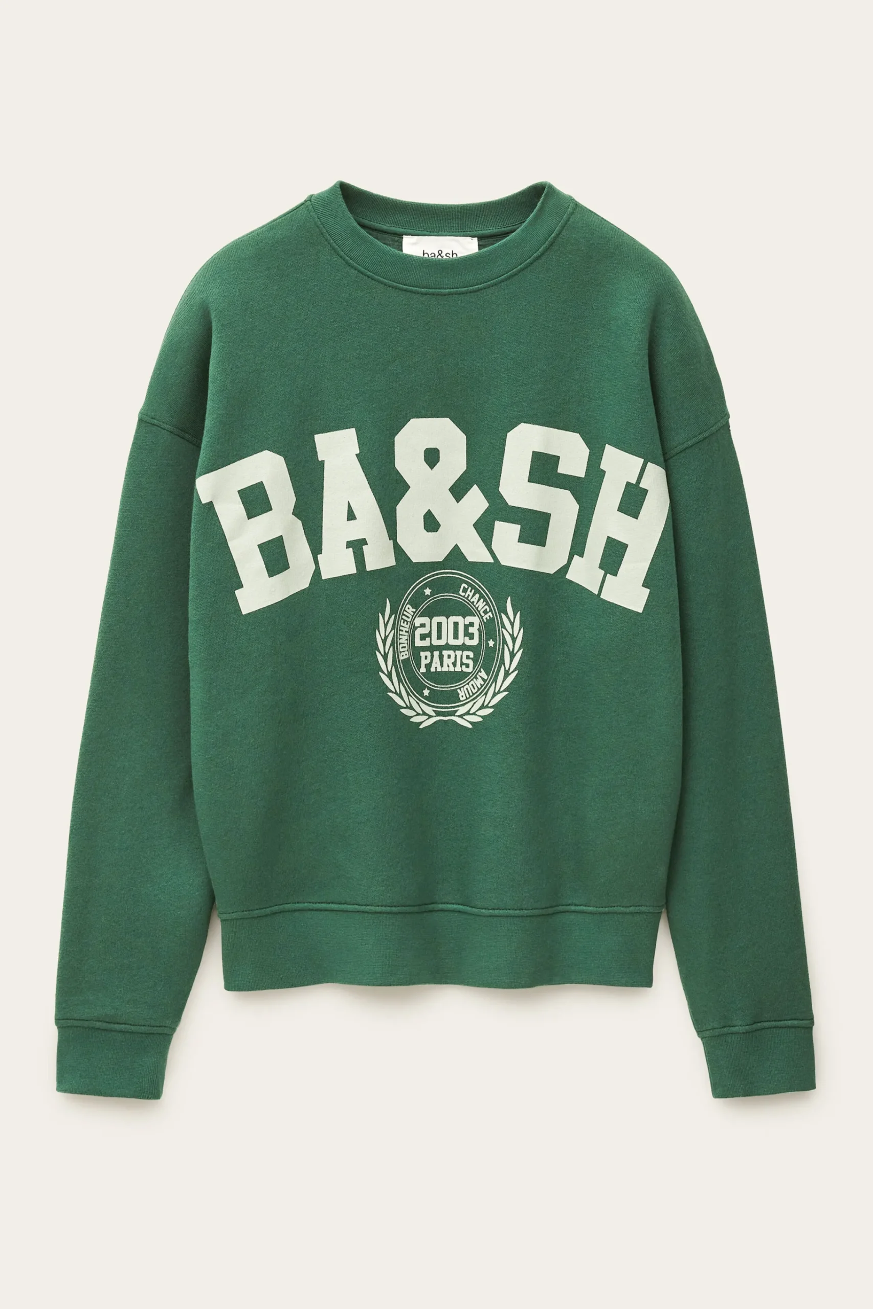 Ba&Sh FENJA sweat-shirt col rond VERT New
