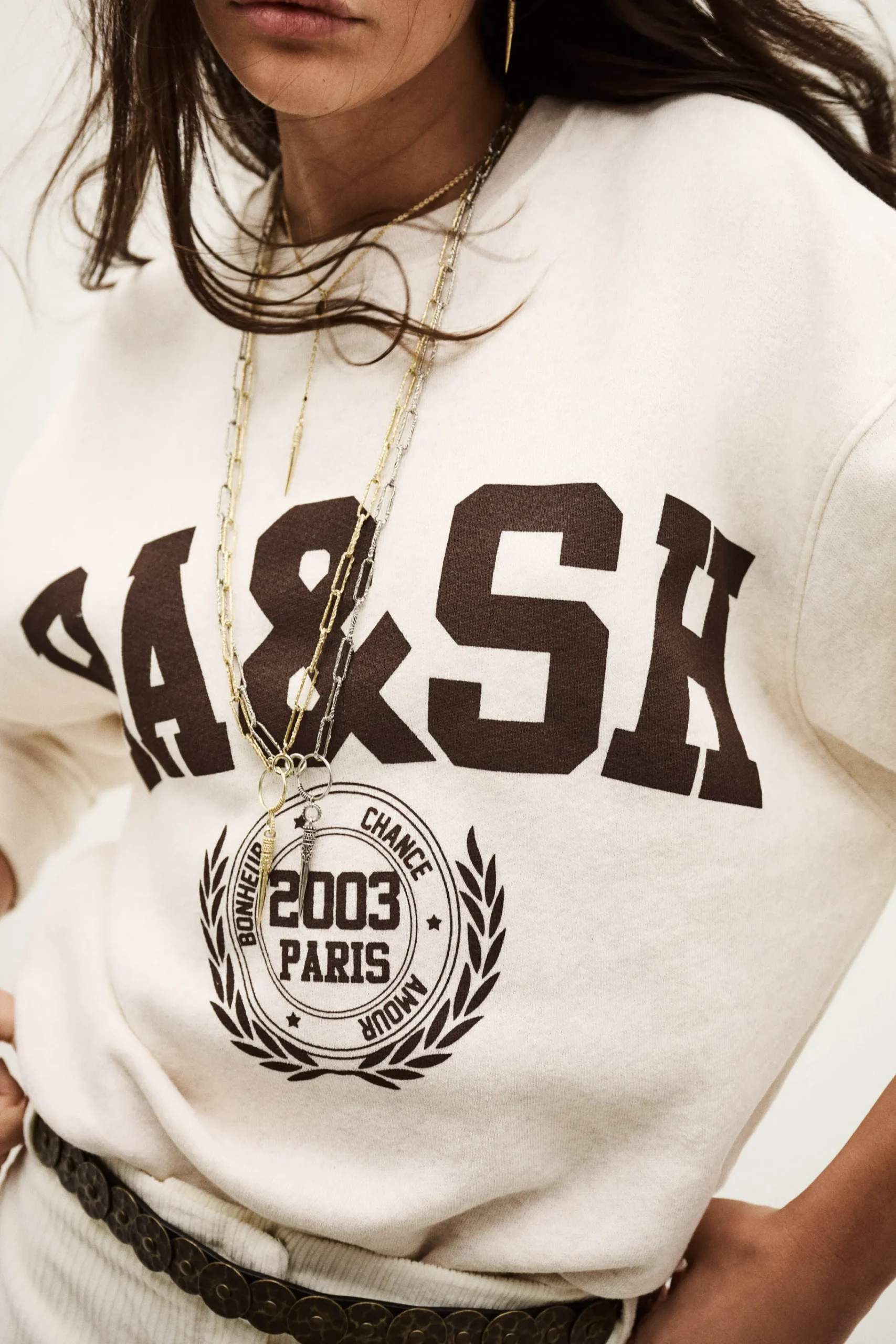 Ba&Sh FENJA sweatshirt manches longues BEIGE Sale
