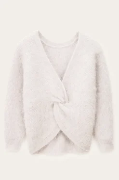 Ba&Sh FILL pull col rond dos nu GRIS