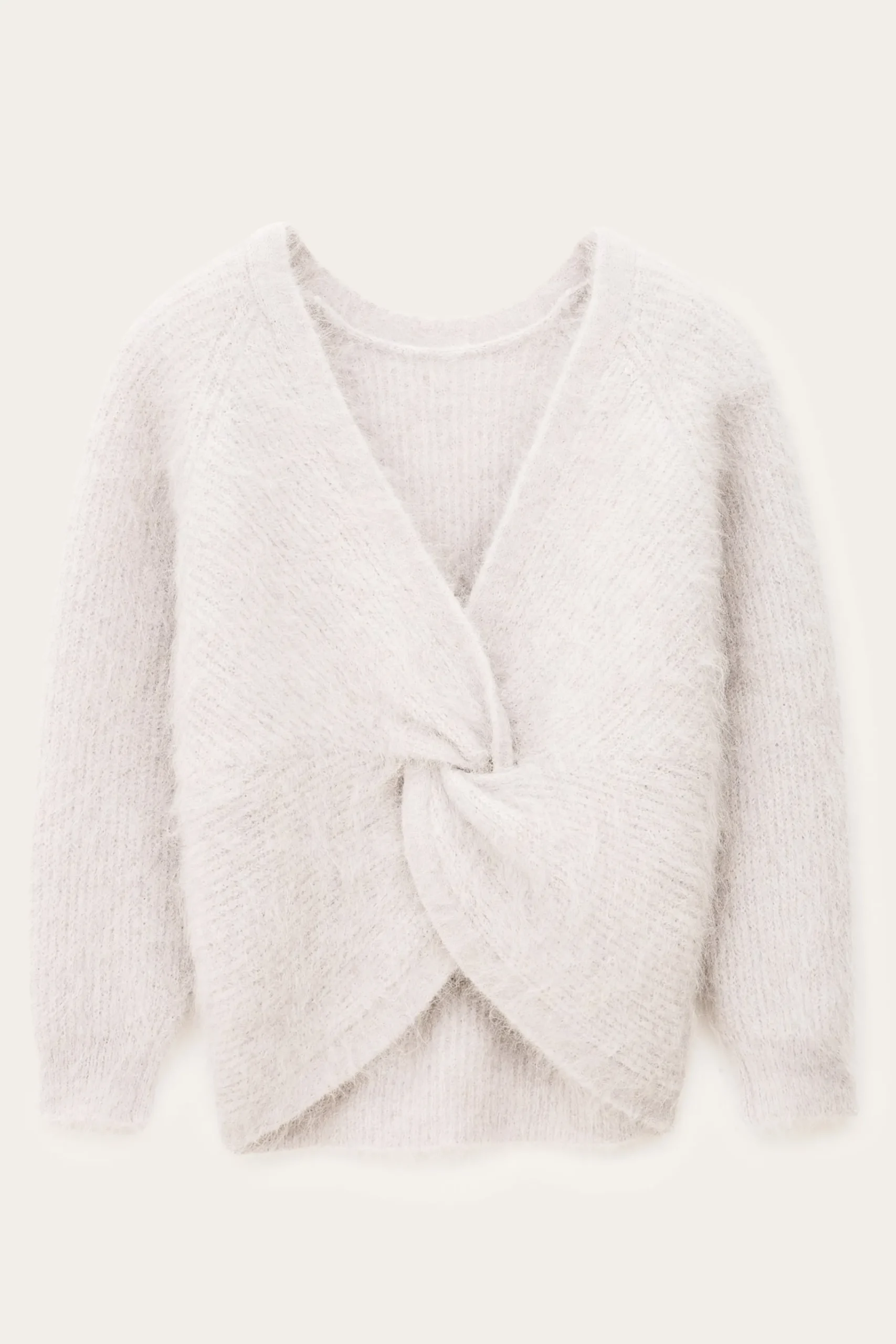 Ba&Sh FILL pull col rond dos nu GRIS