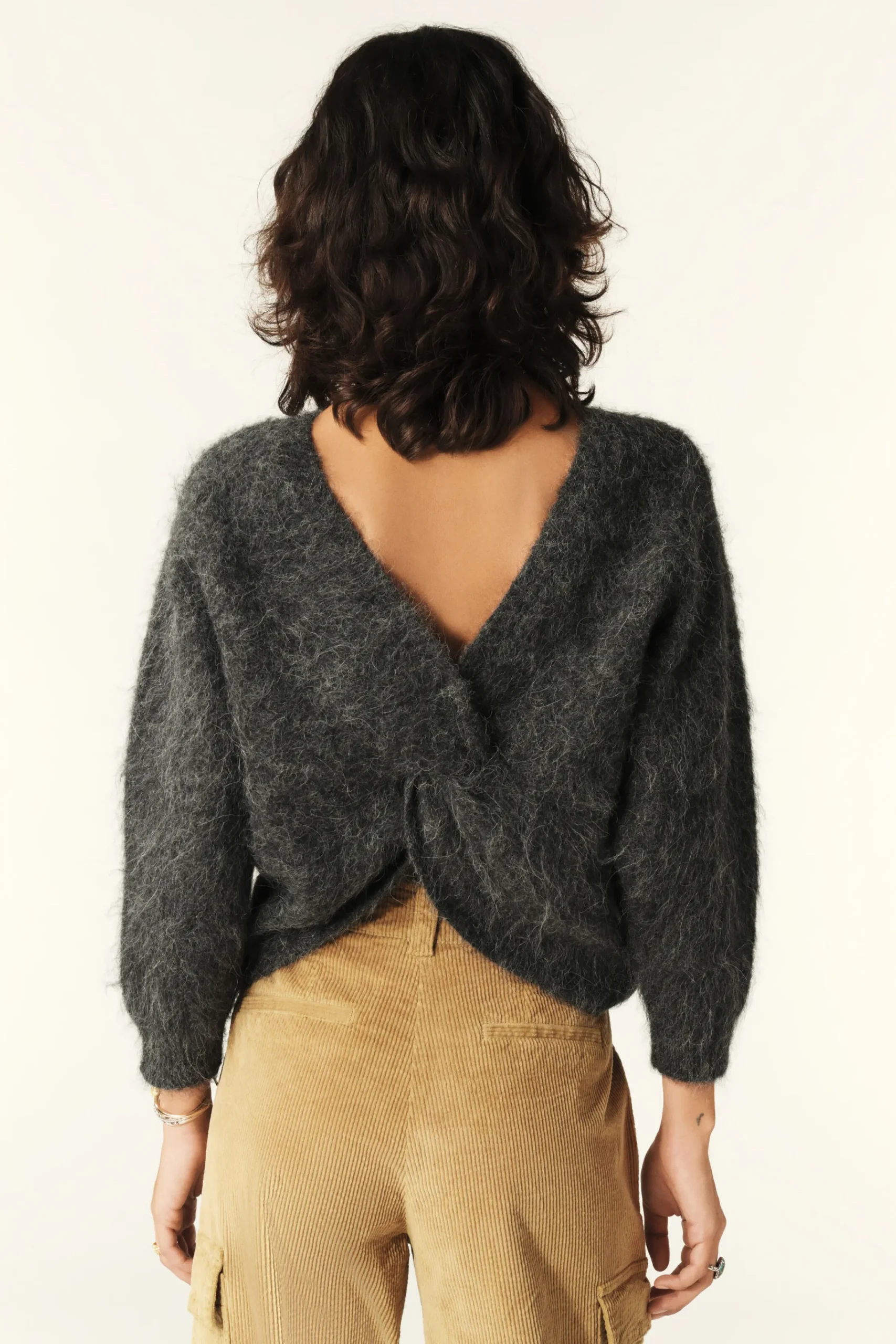Ba&Sh FILL pull manches longues GRIS Clearance