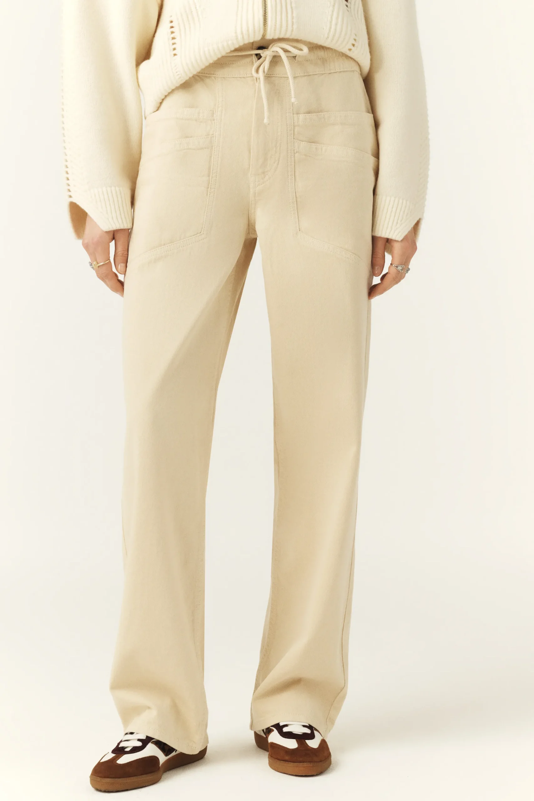 Ba&Sh FIMA pantalon droit ample ECRU Online