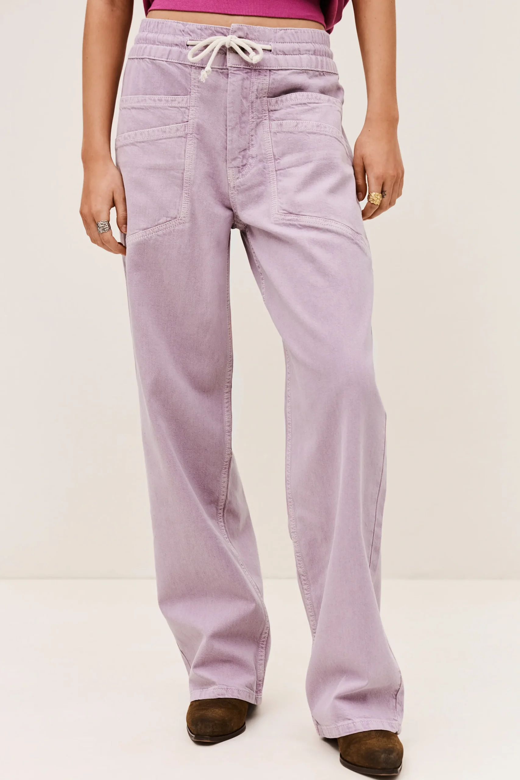 Ba&Sh FIMA pantalon large fluide VIOLET Sale
