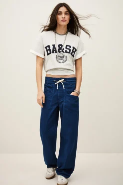 Ba&Sh FIMA pantalon large fluide BLEU Discount
