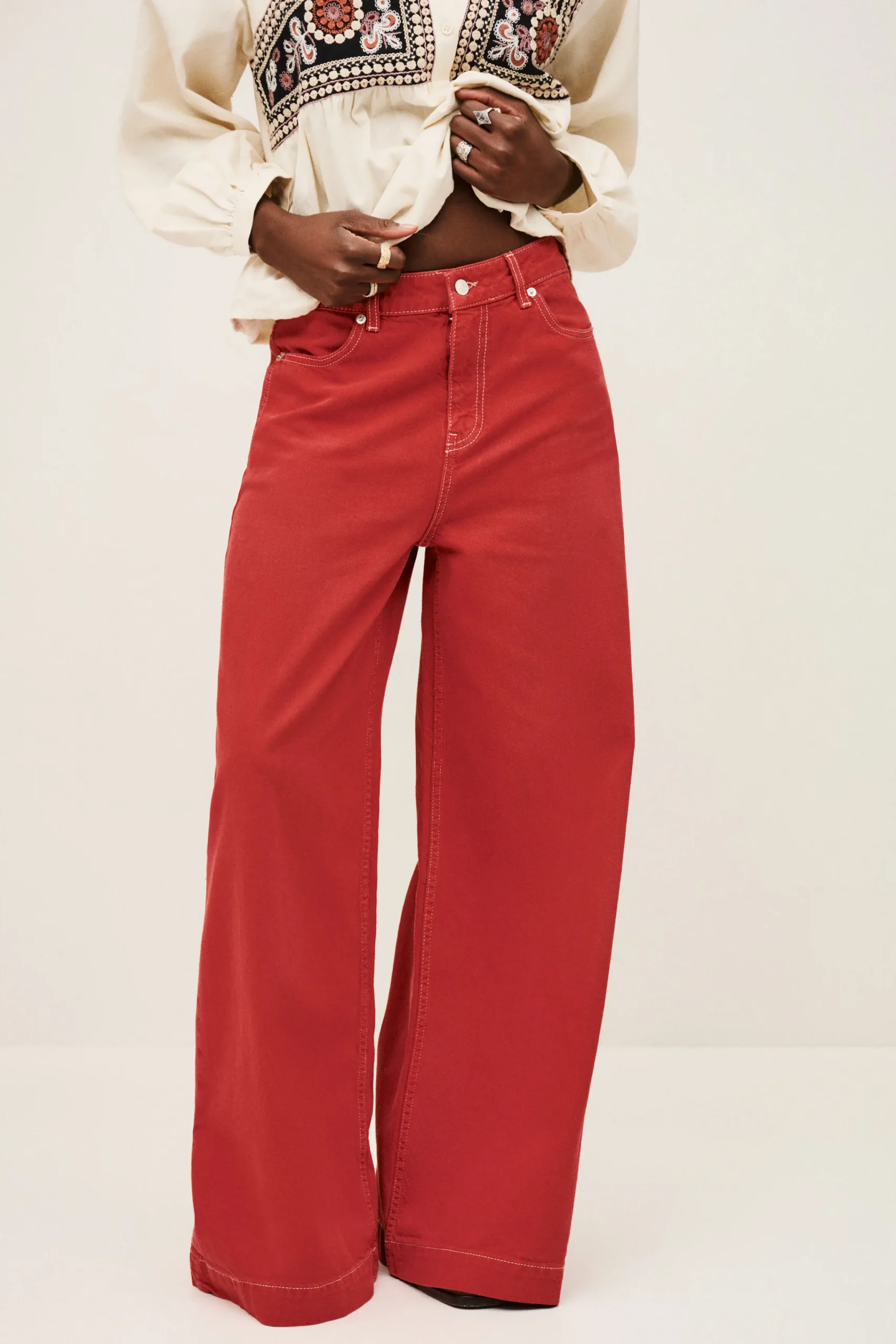 Ba&Sh FUSC modèle esprit denim ROUGE Discount