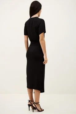 Ba&Sh GALTEA robe midi drapée NOIR Discount
