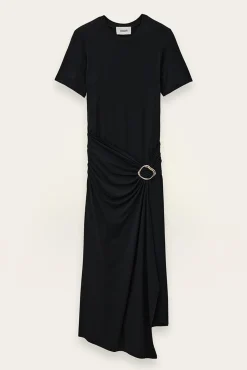 Ba&Sh GALTEA robe midi drapée NOIR Discount