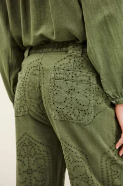 Ba&Sh GIANY pantalon carotte VERT Outlet