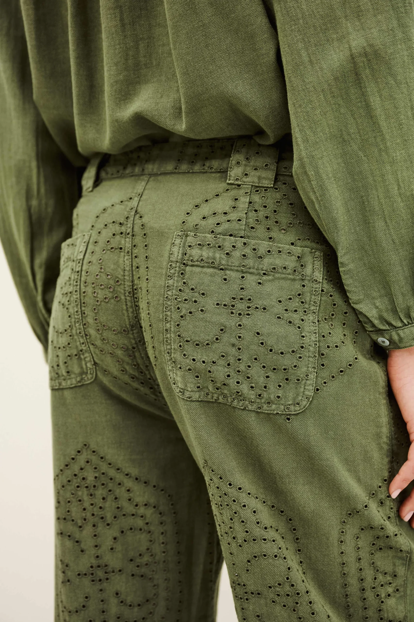 Ba&Sh GIANY pantalon carotte VERT Outlet