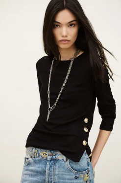 Ba&Sh GIULIA tee-shirt manches longues NOIR Discount