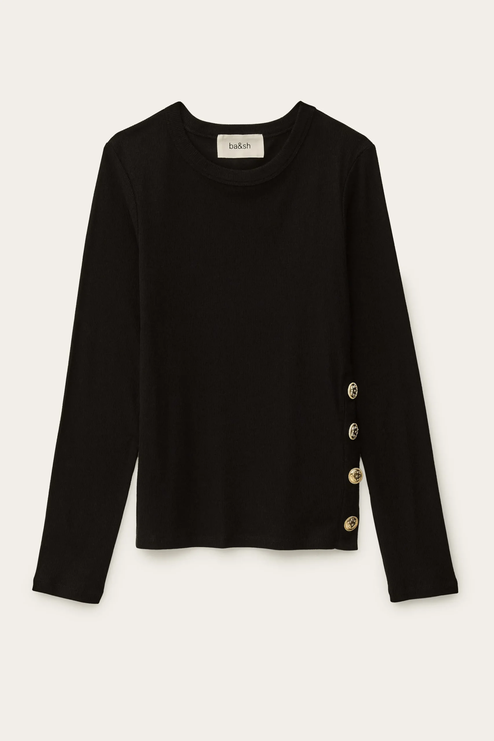 Ba&Sh GIULIA tee-shirt manches longues NOIR Discount