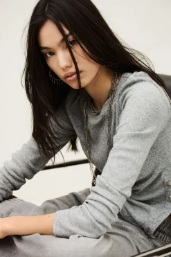 Ba&Sh GIULIA tee-shirt manches longues GRIS Best