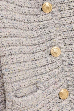 Ba&Sh GUSPA gilet court boutonné NOIR Outlet