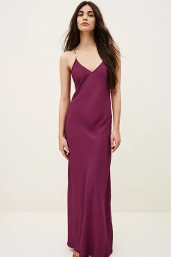 Ba&Sh HANY robe dos nu viscose fluide VIOLET