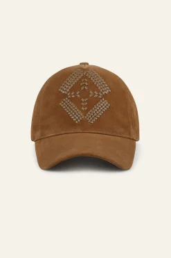 Ba&Sh HARSHA casquette cuir MARRON Discount