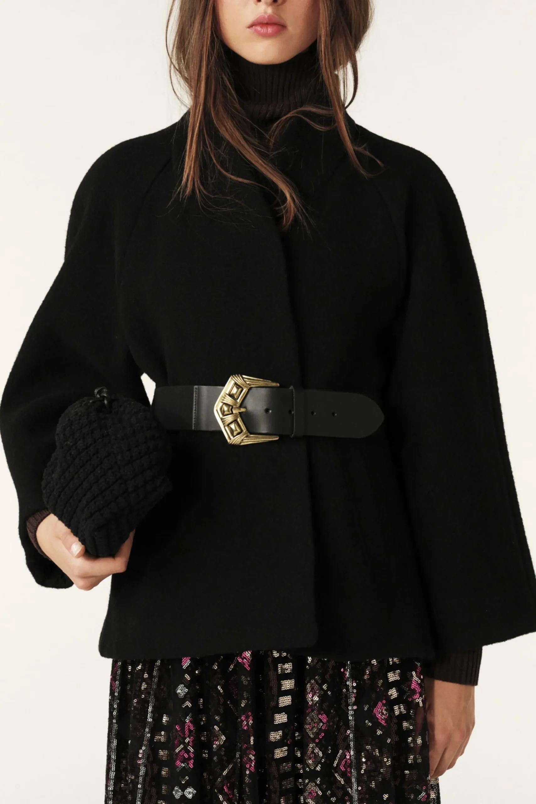 Ba&Sh HINI flared cape sleeves NOIR Online