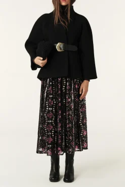 Ba&Sh HINI flared cape sleeves NOIR Online