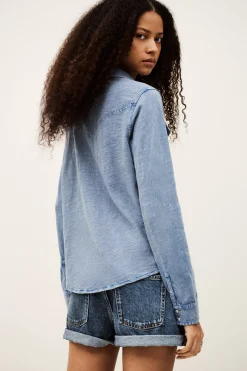 Ba&Sh ICARE chemise jersey BLEU Online