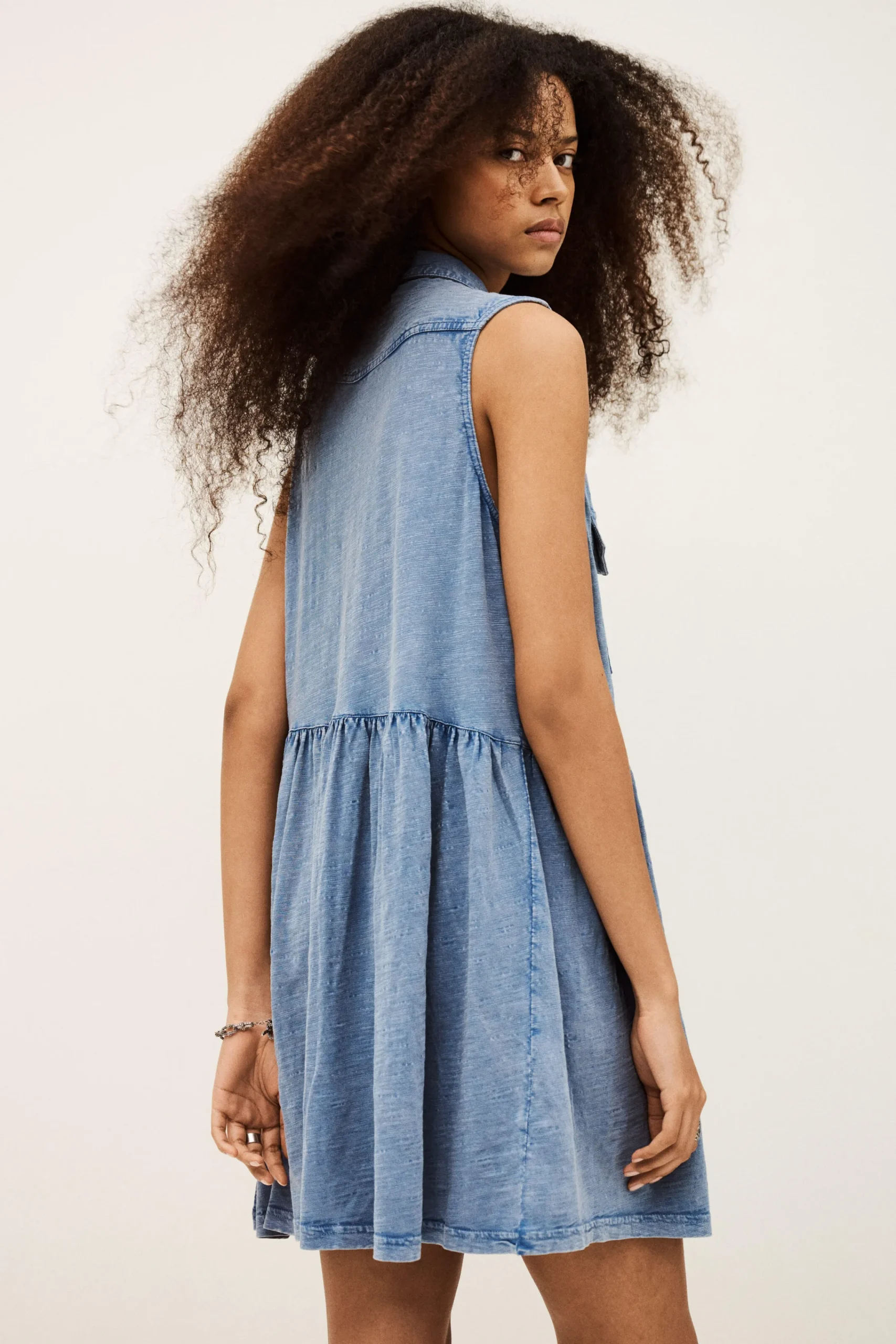 Ba&Sh ILONA robe chemise BLEU Best