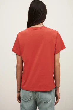 Ba&Sh IONI t-shirt manches courtes ROUGE