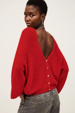 Ba&Sh ISAAC pull réversible ROUGE