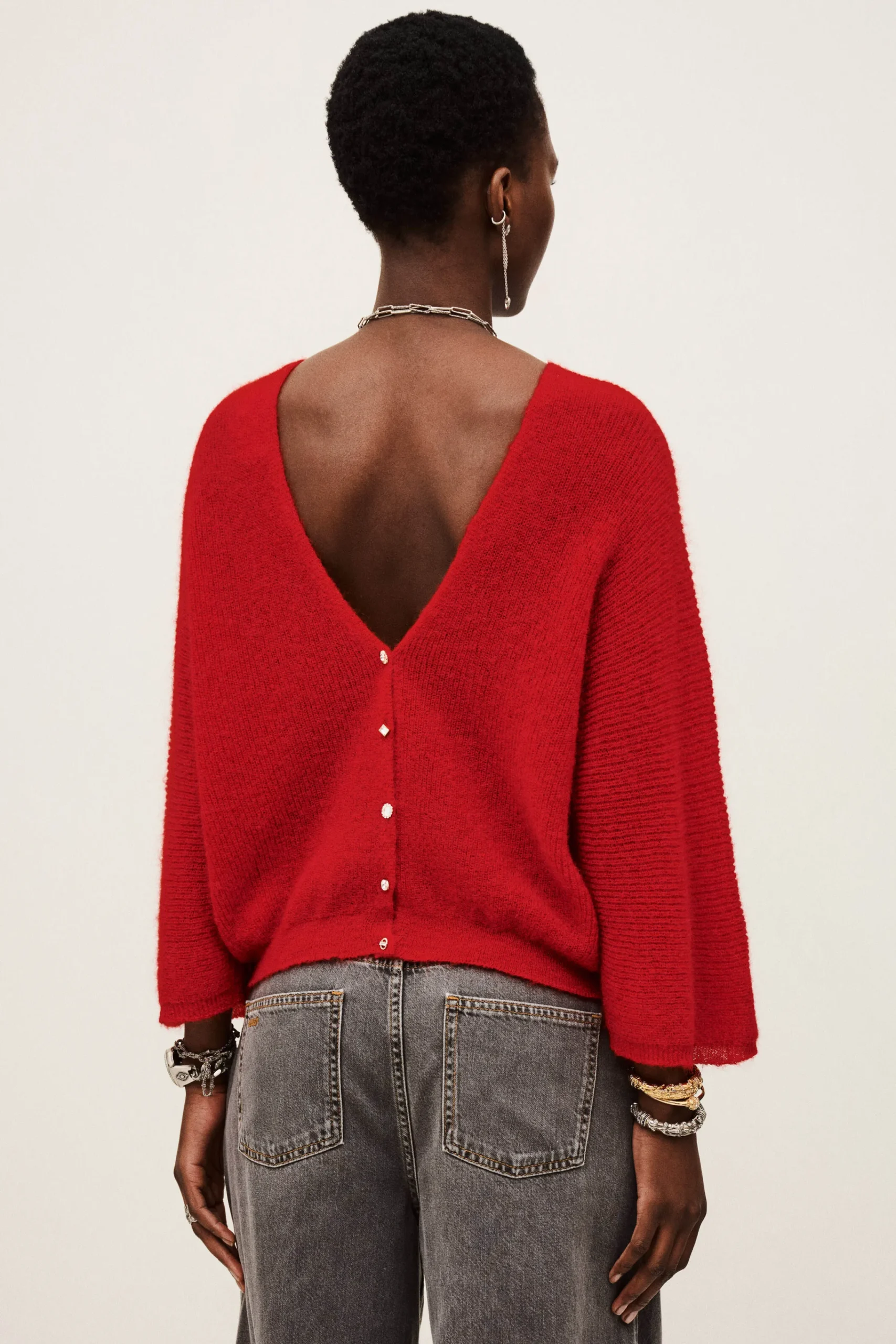 Ba&Sh ISAAC pull réversible ROUGE