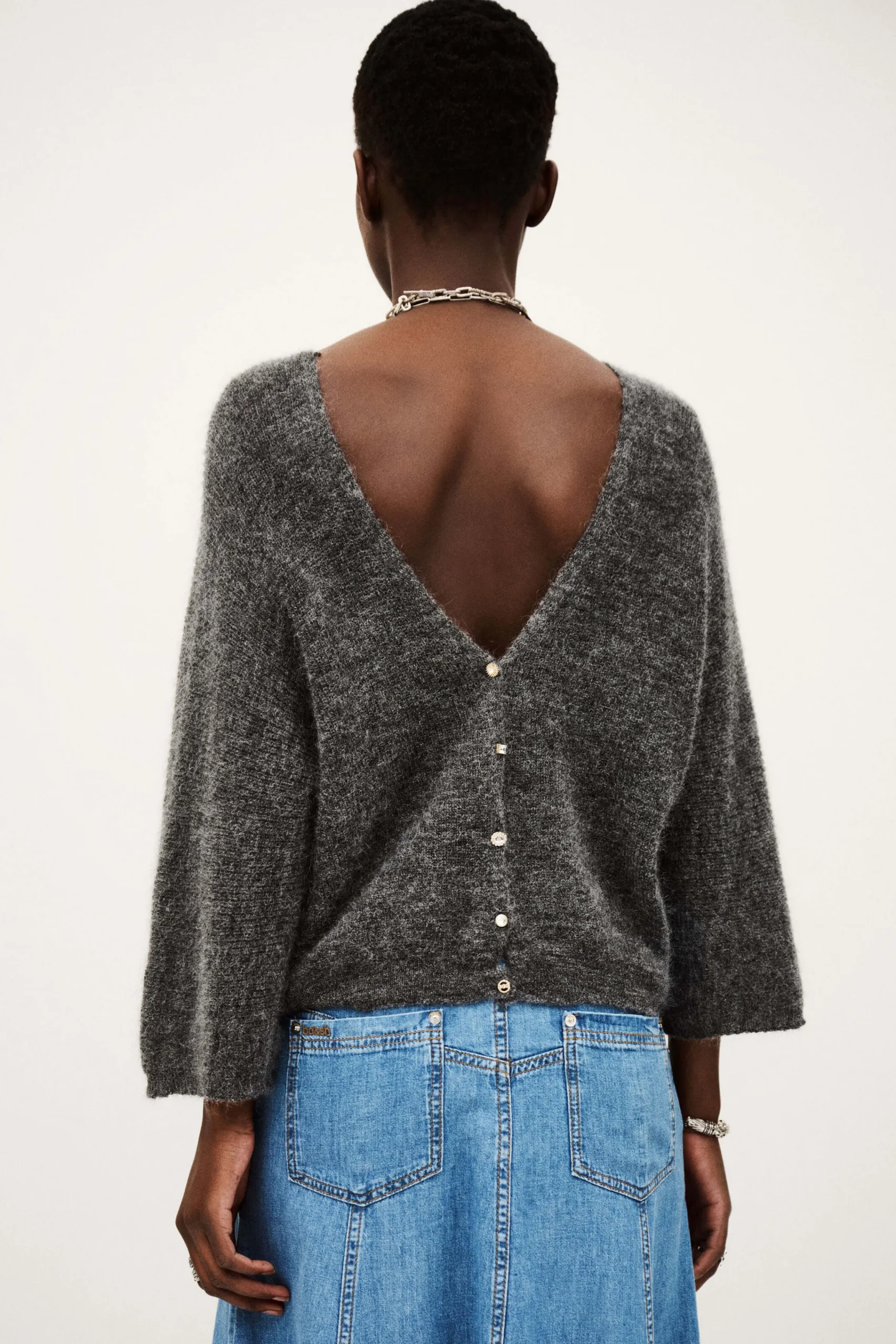 Ba&Sh ISAAC pull réversible GRIS Best
