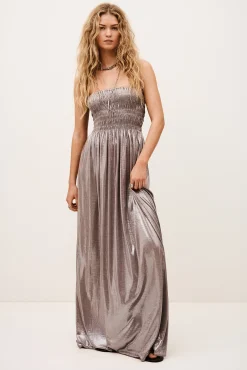 Ba&Sh ISABELLA robe longue GRIS Hot