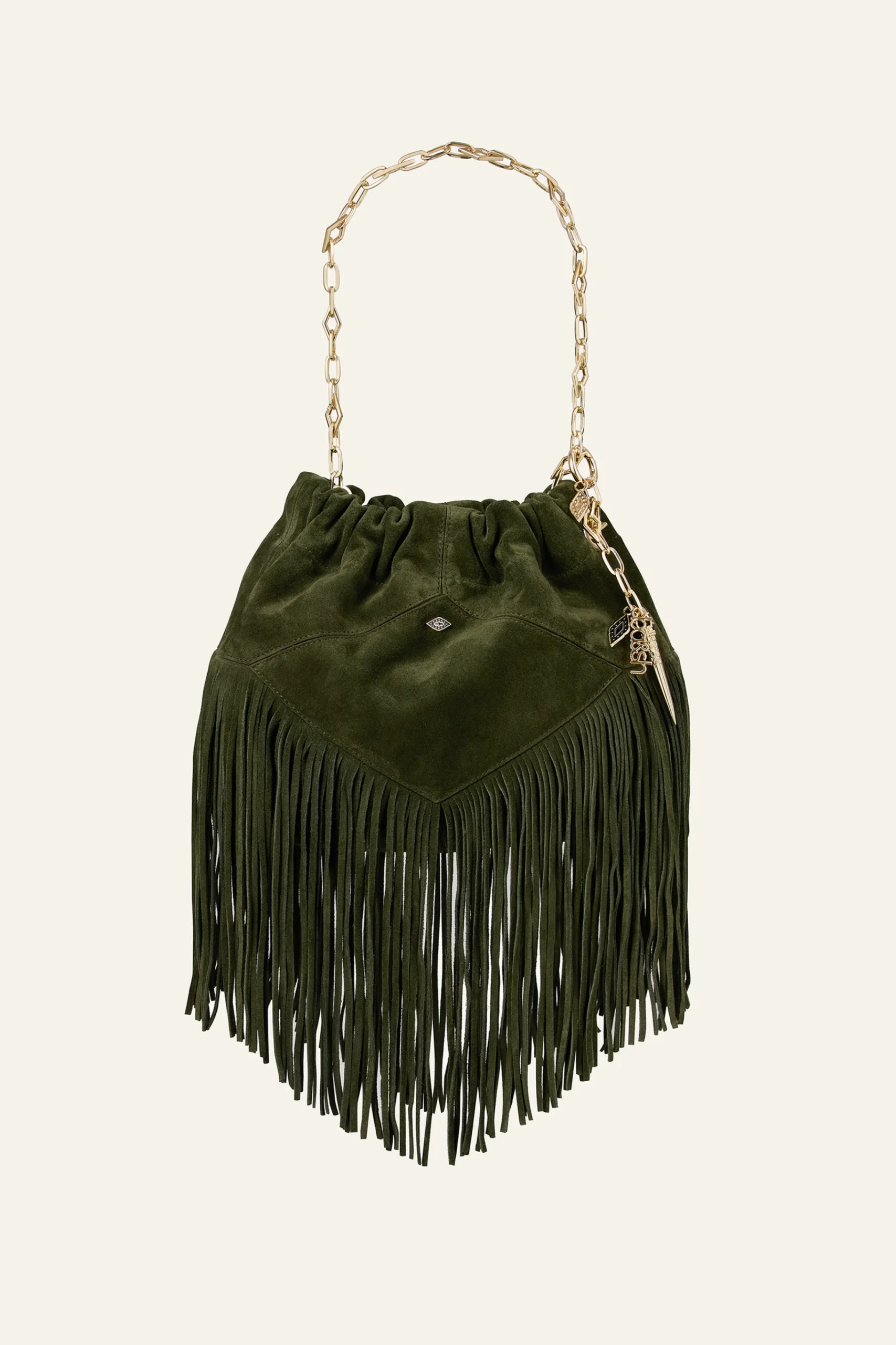 Ba&Sh JUNE mini sac daim VERT Best