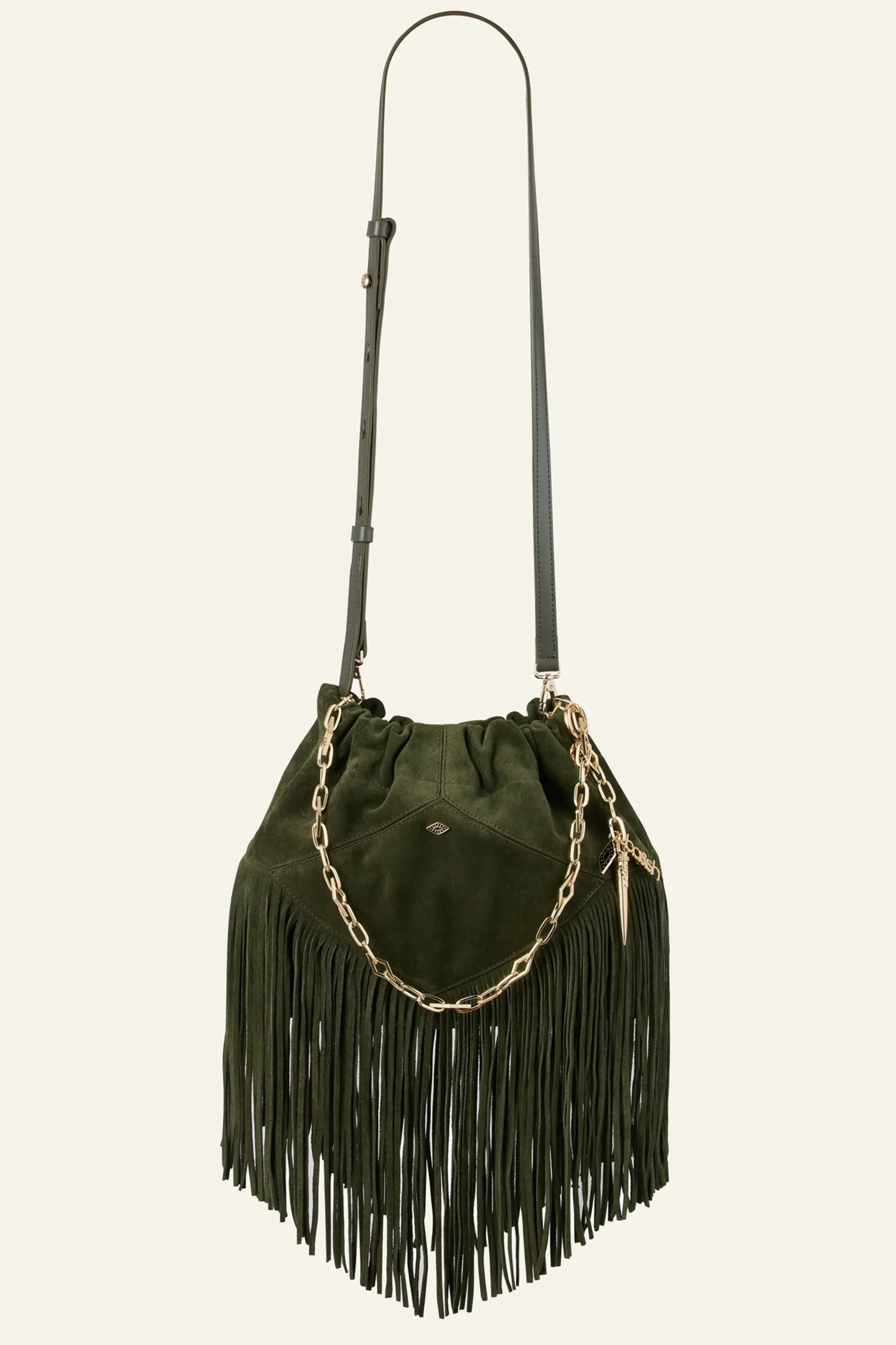 Ba&Sh JUNE mini sac daim VERT Best