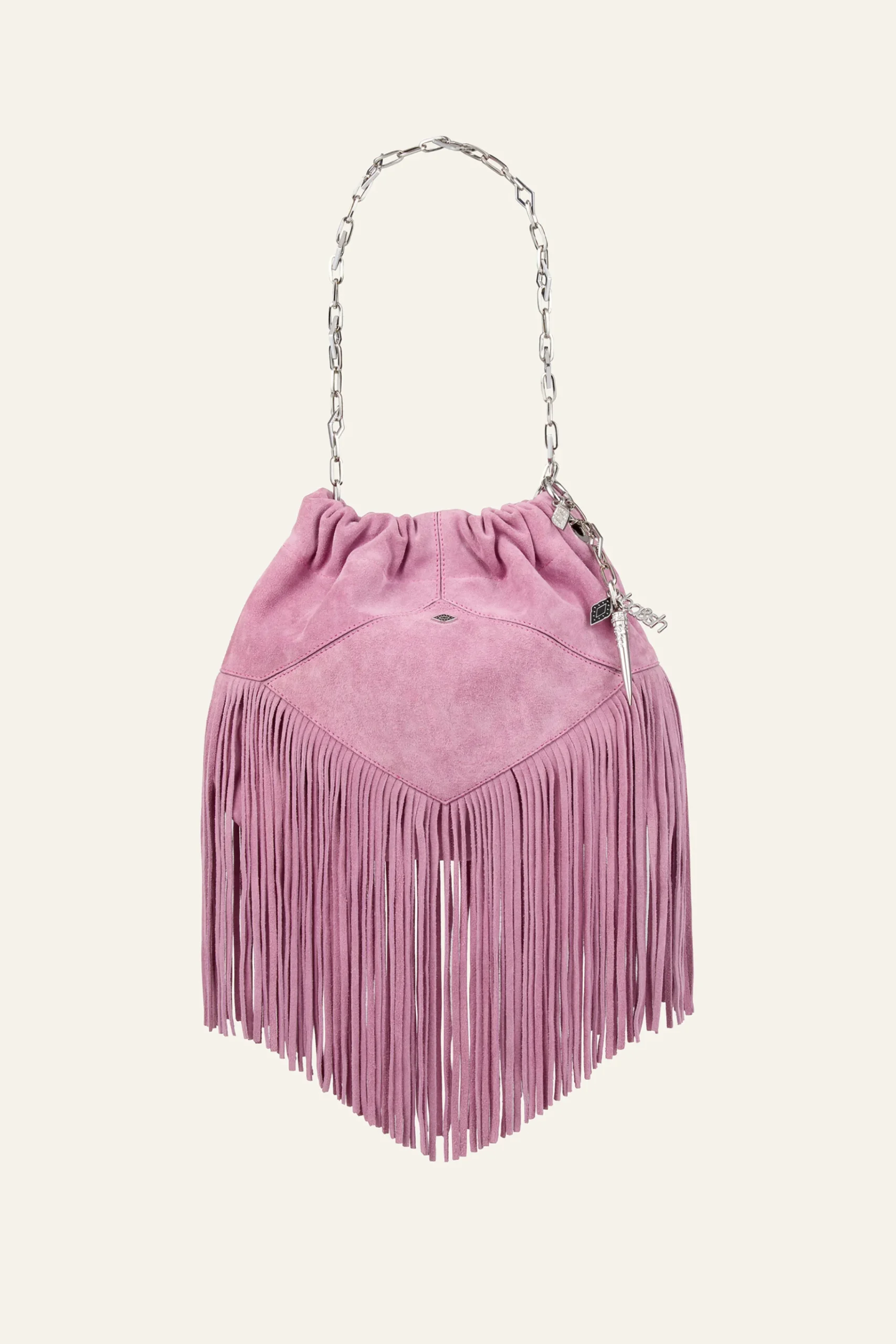 Ba&Sh JUNE mini sac daim ROSE Clearance