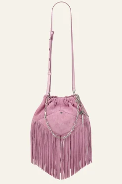 Ba&Sh JUNE mini sac daim ROSE Clearance