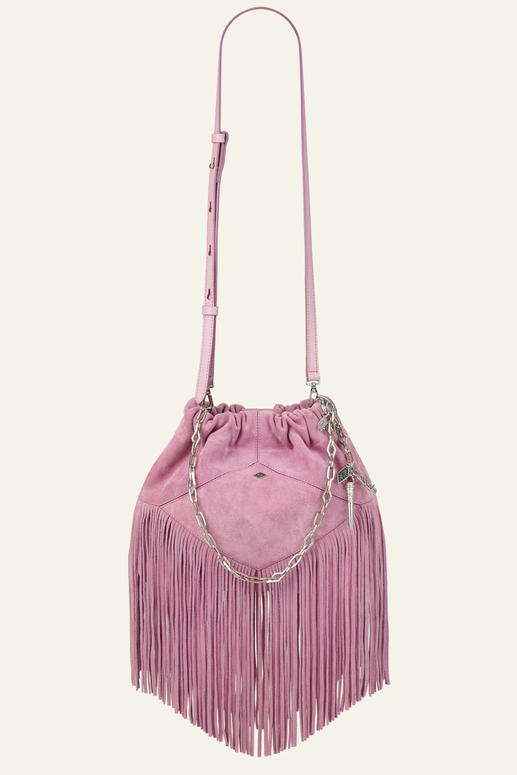 Ba&Sh JUNE mini sac daim ROSE Clearance