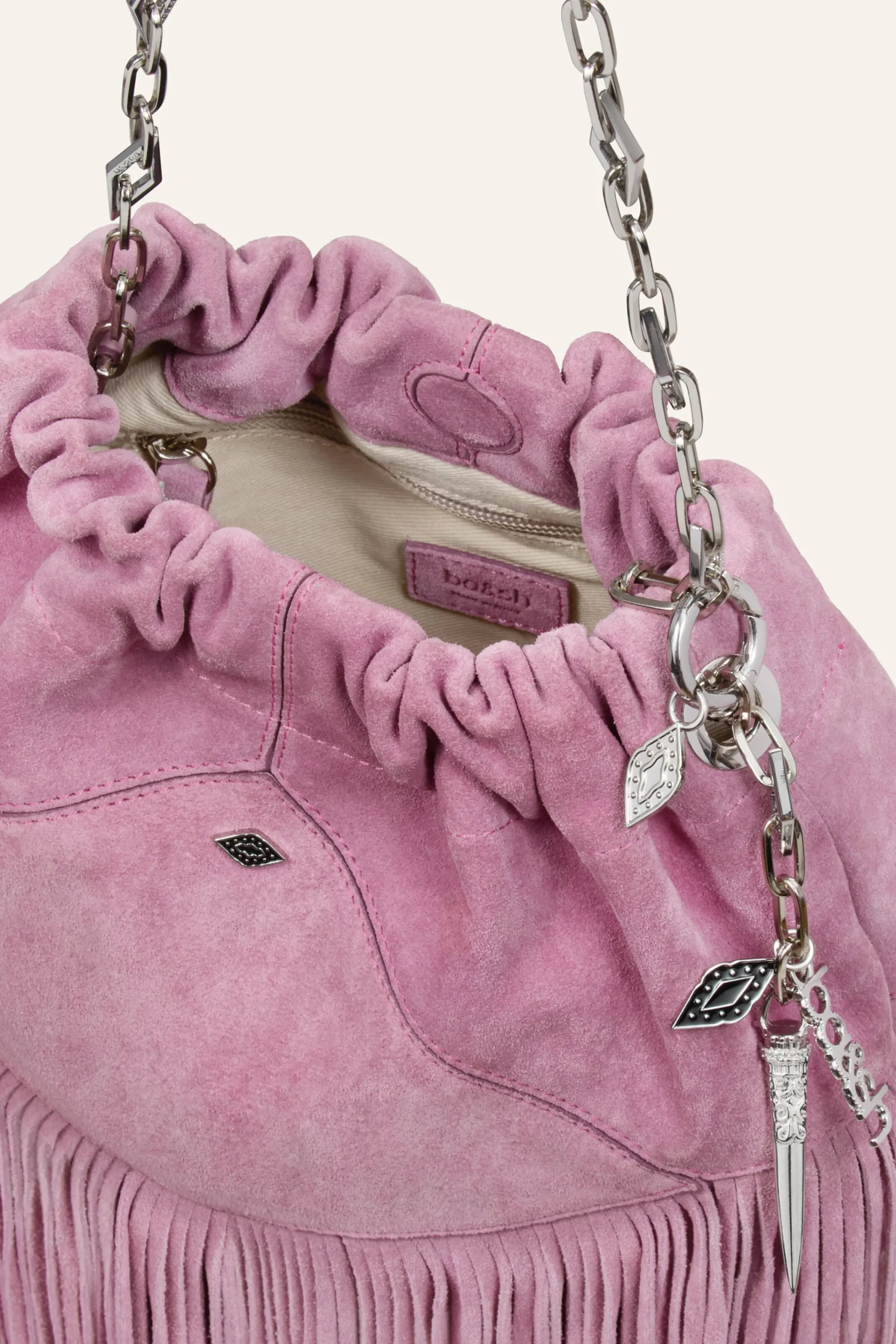 Ba&Sh JUNE mini sac daim ROSE Clearance