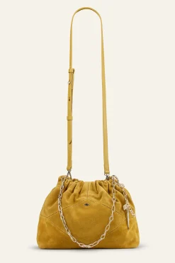 Ba&Sh JUNE mini tote daim ROUGE Outlet