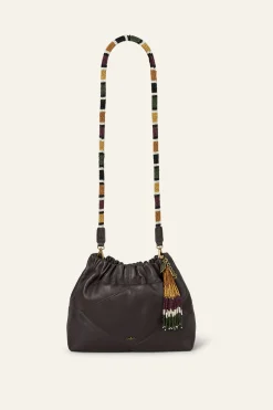 Ba&Sh JUNE mini tote perles MARRON Online