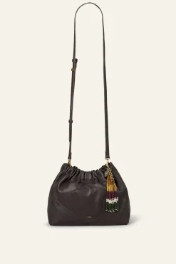 Ba&Sh JUNE mini tote perles MARRON Online