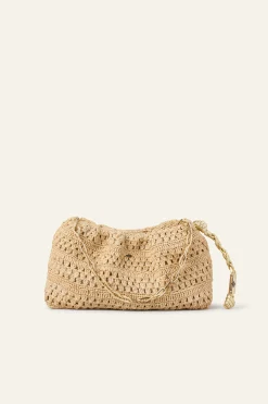 Ba&Sh JUNE sac miniare en raphia ECRU Clearance