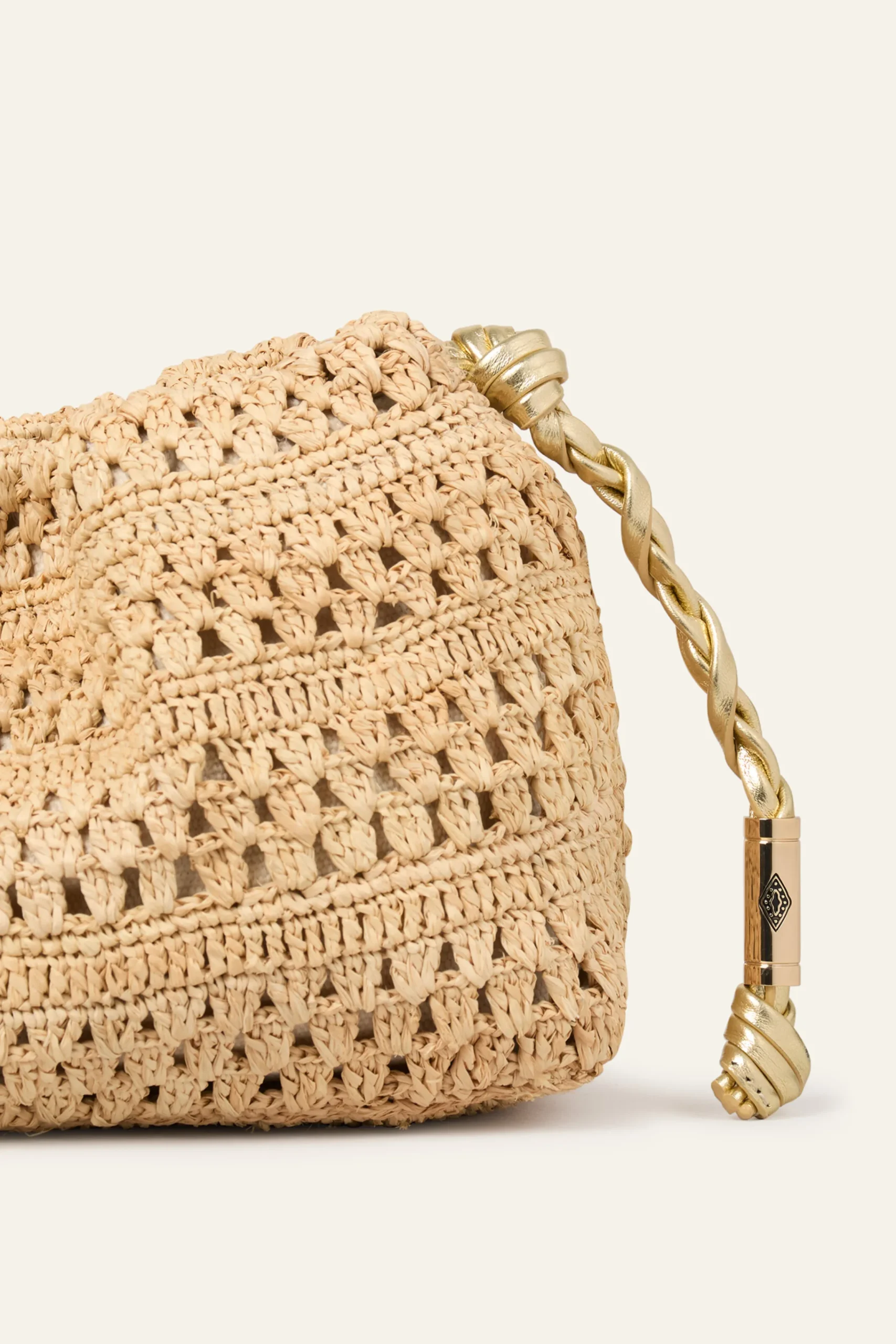 Ba&Sh JUNE sac miniare en raphia ECRU Clearance