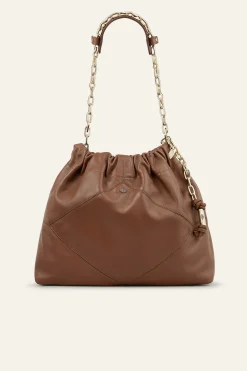 Ba&Sh JUNE tote bag cuir MARRON Clearance