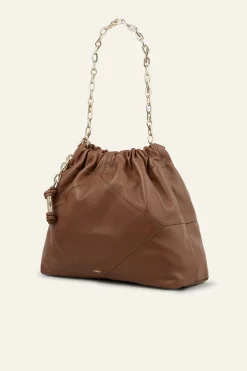 Ba&Sh JUNE tote bag cuir MARRON Clearance
