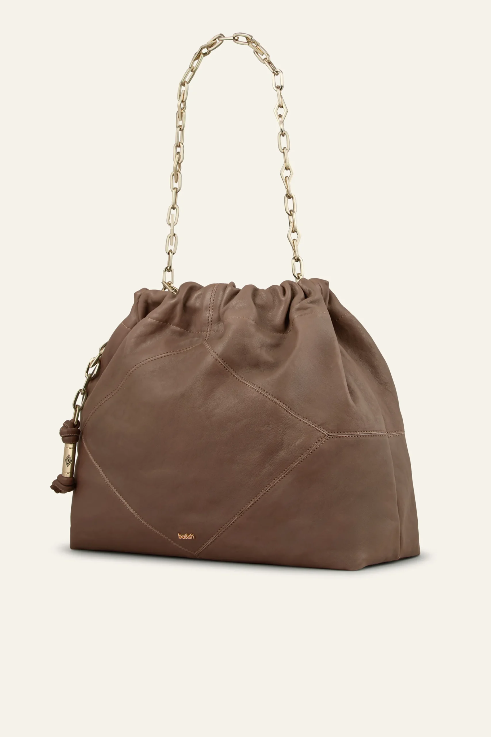 Ba&Sh JUNE tote bag cuir GRIS New
