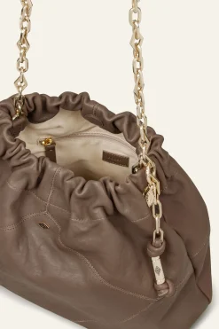 Ba&Sh JUNE tote bag cuir GRIS New