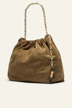 Ba&Sh JUNE Tote rectangulaire grand format VERT New