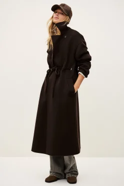 Ba&Sh KATE manteau midi MARRON Discount